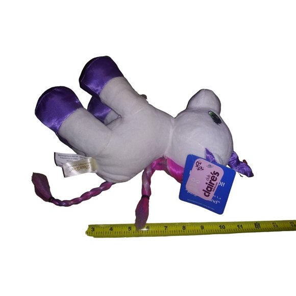 Claires Club Unicorn Play and Sound Stuffed Animal Glimmer Purple Feet Musical P - Picture 12 of 12